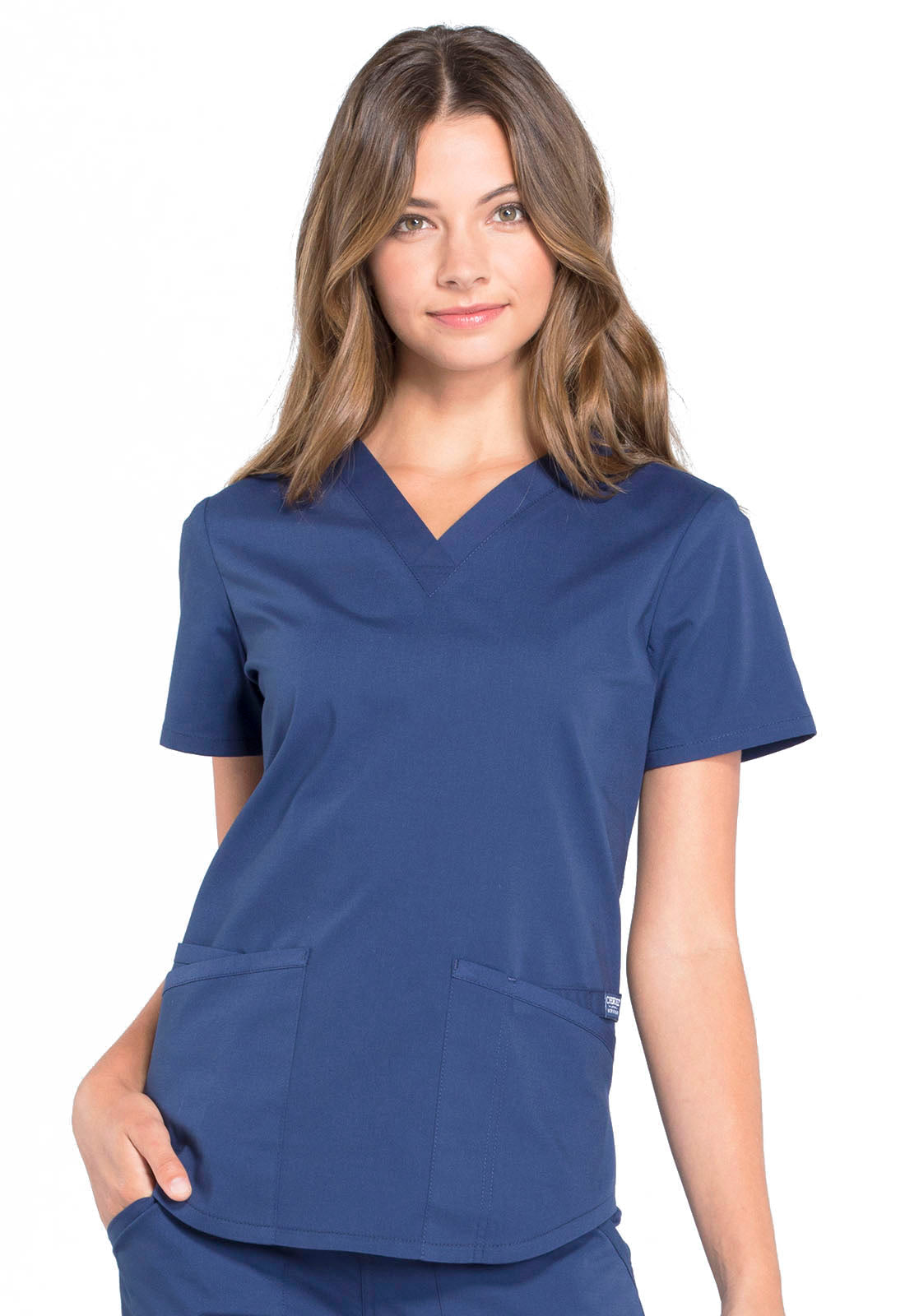 Women's V-Neck Top - Navy